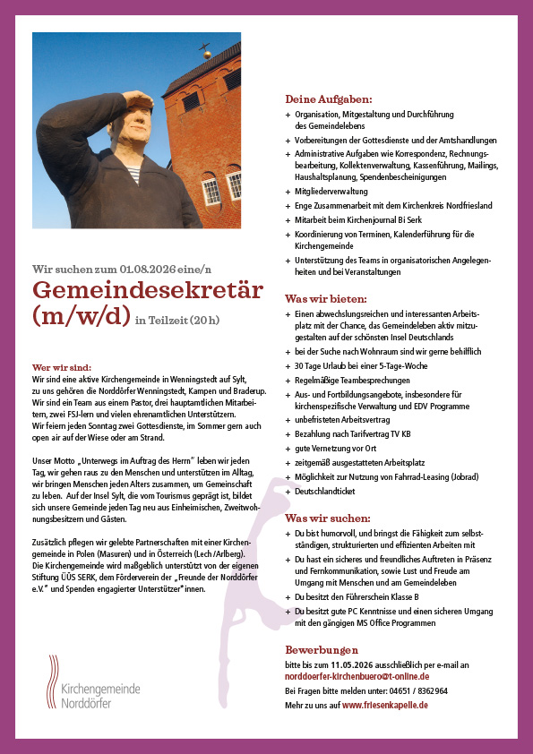 0904-NordKiZ-StellenAZ Stellenanzeige Sekretärin